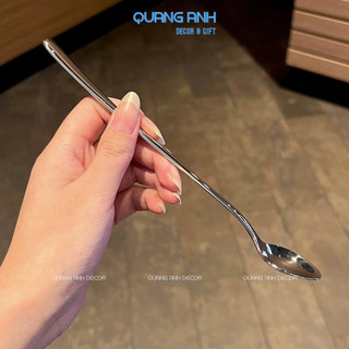 Thìa Cafe SUS INOX 304 Cao Cấp T2 20cm | Muỗng Cà Phê Dùng Trong Pha Chế, Sinh Tố, Nước Ép, Cocktail