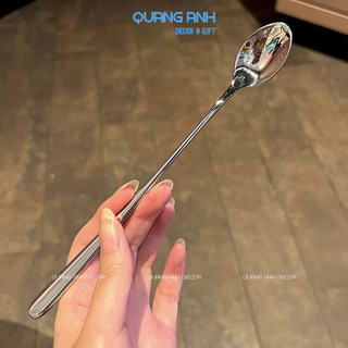Thìa Cafe SUS INOX 304 Cao Cấp T2 20cm | Muỗng Cà Phê Dùng Trong Pha Chế, Sinh Tố, Nước Ép, Cocktail