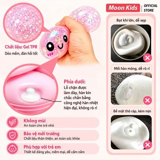 Đồ Chơi Cầu Vồng Lấp Lánh Bánh Bao Slime Di Động Giảm Căng Thẳng, Đồ Chơi Quà Tặng