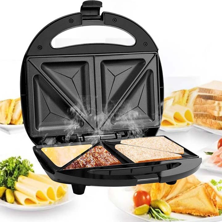 Máy nướng bánh DORON 750W tam giác, làm nóng nhanh, an toàn, dễ sử dùng