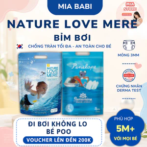 Bỉm Bơi Nature Love Mere, Penelope cao cấp cho bé nội địa Hàn đẩy đủ size L, XL