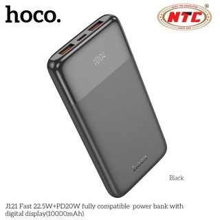 Pin Dự Phòng Hoco J121 10000mAh USB QC 3.0 22.5W, TypeC PD 20W (Đen) - Phụ Kiện Nhất Tín