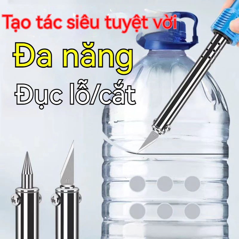 Bộ Dao Cắt Điện Mini Cầm Tay 60W – Dao Nhiệt Cắt Xốp, Foam EVA, Carton, Mút Xốp, Dụng Cụ DIY Đa Năng Kèm 5 Lưỡi