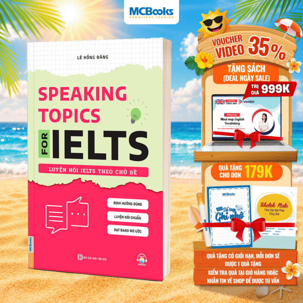 Sách - Speaking Topics For Ielts – Luyện Nói Ielts Theo Chủ Đề