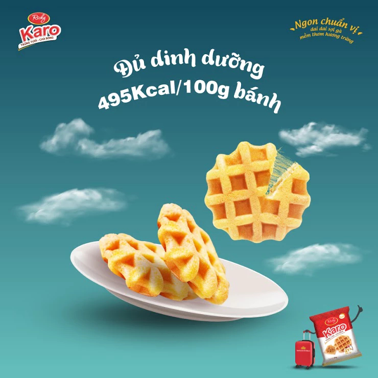 [ Tặng quà đơn từ 129k] Combo 4 karo sợi gà, karo phô mai, karo bơ trứng giòn, bánh kẹo Richy