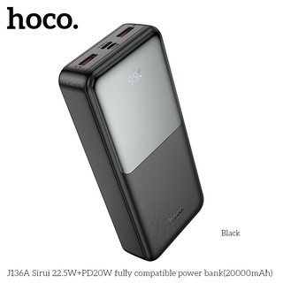 Sạc Dự Phòng Hoco J136A 20000mAh 2 USB-A QC3.0 22.5W, TypeC PD 20W, 2 cổng Input - Phụ Kiện Nhất Tín