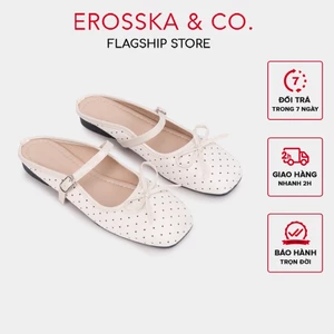 - Giày sục balletcore chấm bi nữ tính kiểu dáng basic style Hàn màu nâu chấm bi - EL133