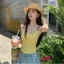 Áo Hai Dây Nữ Có Mút Ngực Ôm Body Co Giãn Hai Dây Đính Hạt Phối Thoải Mái Đi Biển Mùa Hè 2S04 RUSY