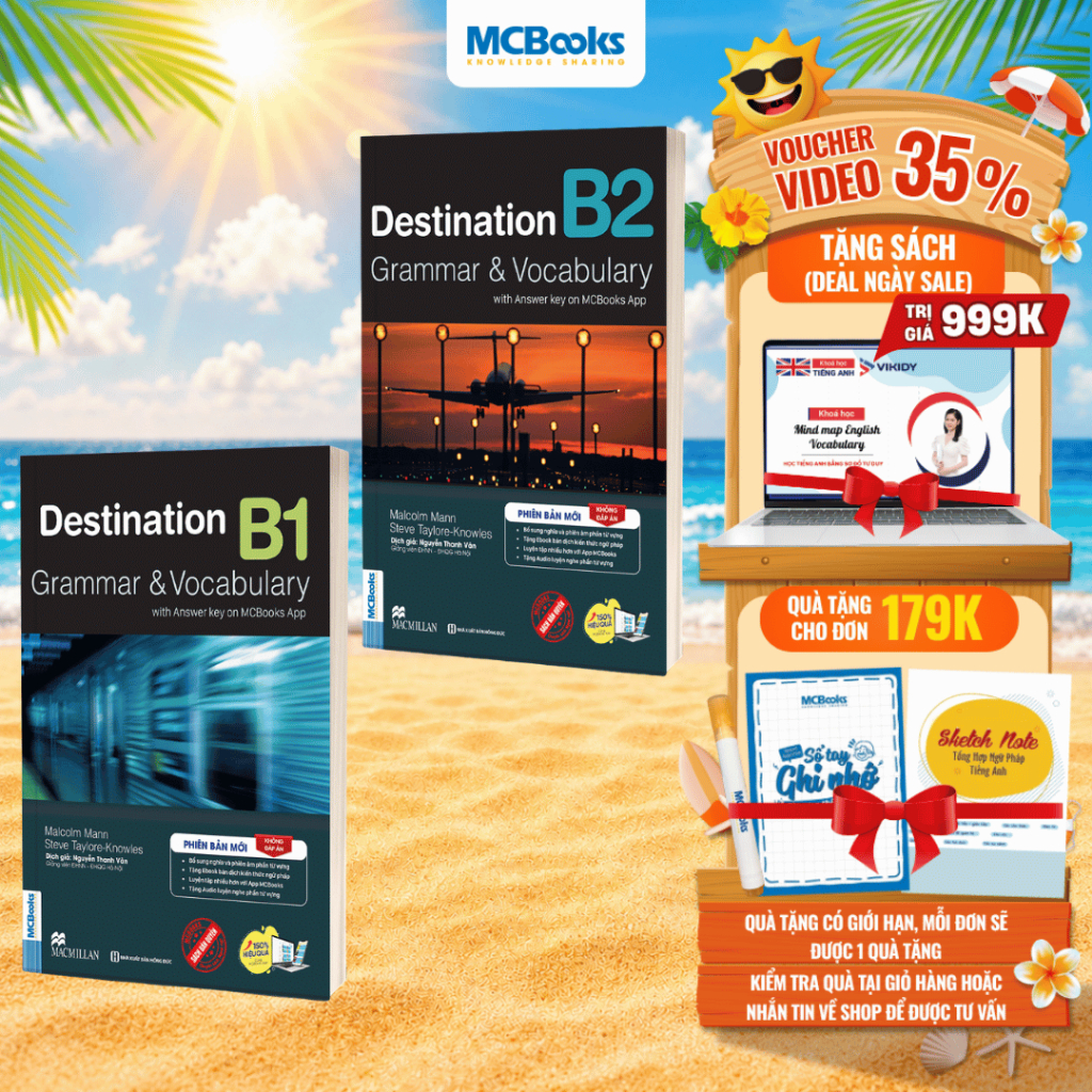 Sách - Destination B1 & B2 Grammar and Vocabulary phân loại Lẻ/Combo - Phiên bản mới 2025 MCBooks