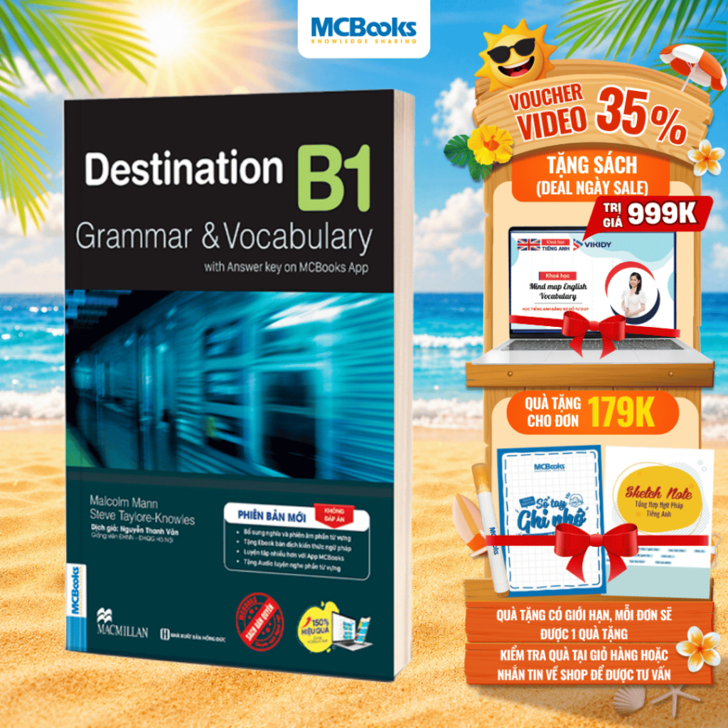 Sách - Destination B1 Grammar and Vocabulary Tặng Audio và bài tập thực hành MCBooks