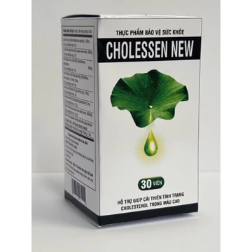 Viên uống Cholessen NEW giảm cholesterol máu, giảm gan nhiễm mỡ, hạ mỡ máu, men gan cao Hộp 30 viên