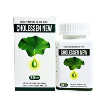 Viên uống Cholessen NEW giảm cholesterol máu, giảm gan nhiễm mỡ, hạ mỡ máu, men gan cao Hộp 30 viên