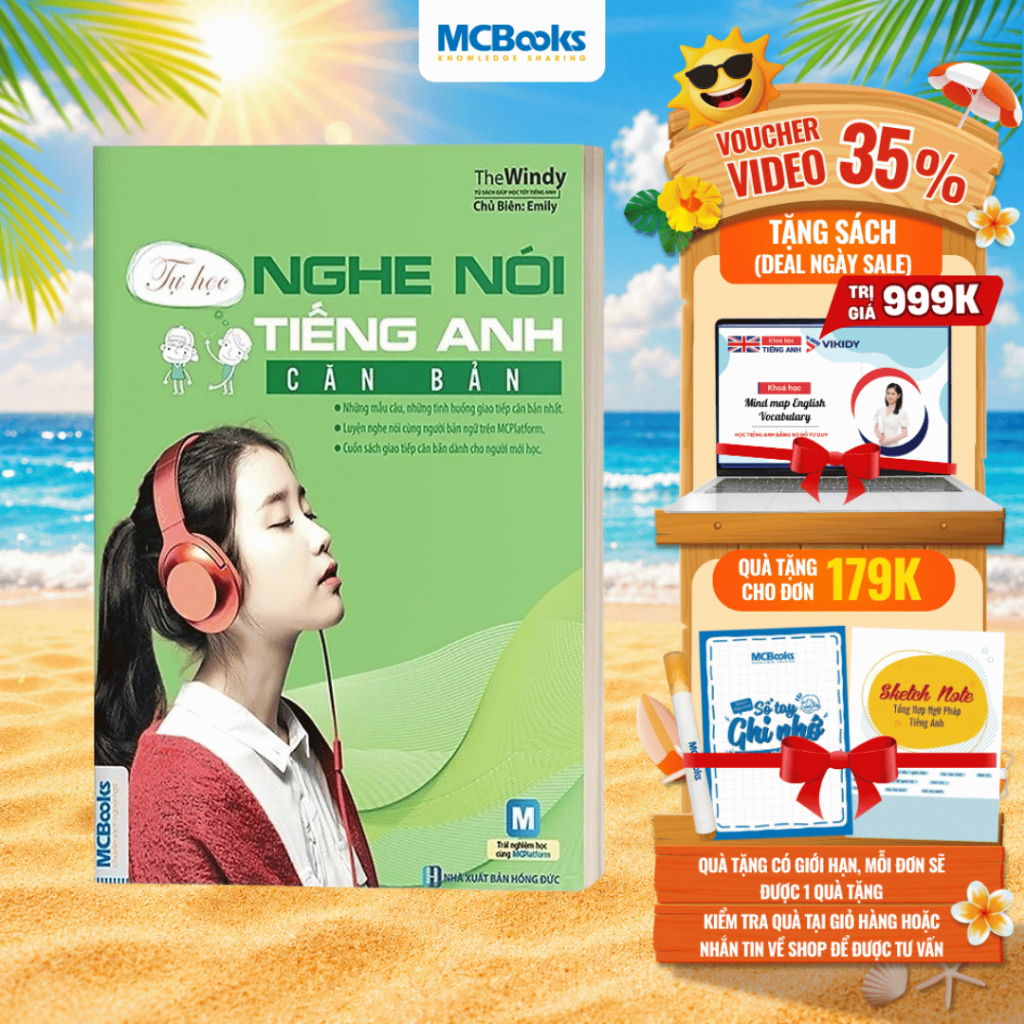 Sách - Tự Học Nghe Nói Tiếng Anh Căn Bản Dành Cho Người Mất Gốc - Học Kèm App Online