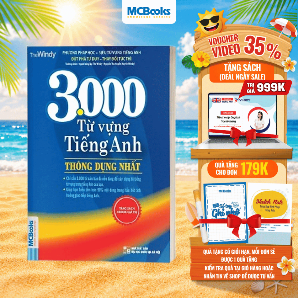 Sách - 3000 Từ Vựng Tiếng Anh Thông Dụng Nhất Dành Cho Người Học Cơ Bản - Học Kèm App Online