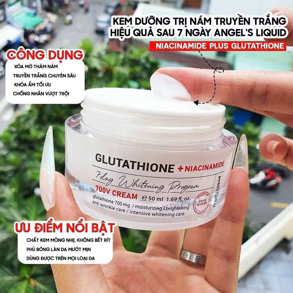 Kem Dưỡng Angel's Liquid Glutathione + Niacinamide 7Day Whitening Program 700 V-Cream