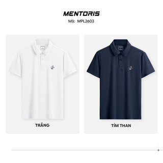 Áo Polo Nam MENTORIS Cao Cấp, Vải Dệt Texture Chìm, Form Suông Nhẹ, Phong Cách Lịch Lãm MPL2603