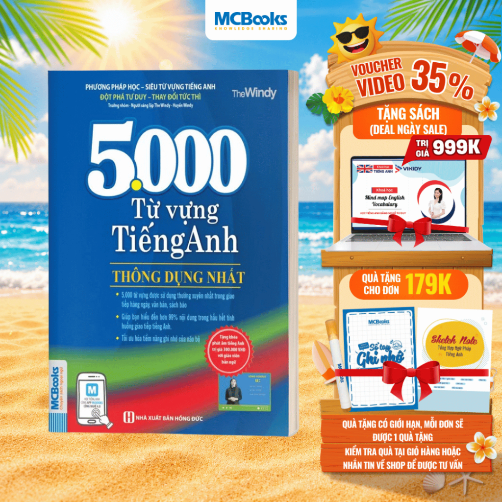 Sách - 5000 Từ Vựng Tiếng Anh Thông Dụng Nhất Dành Cho Người Học Cơ Bản - Học Kèm App Online