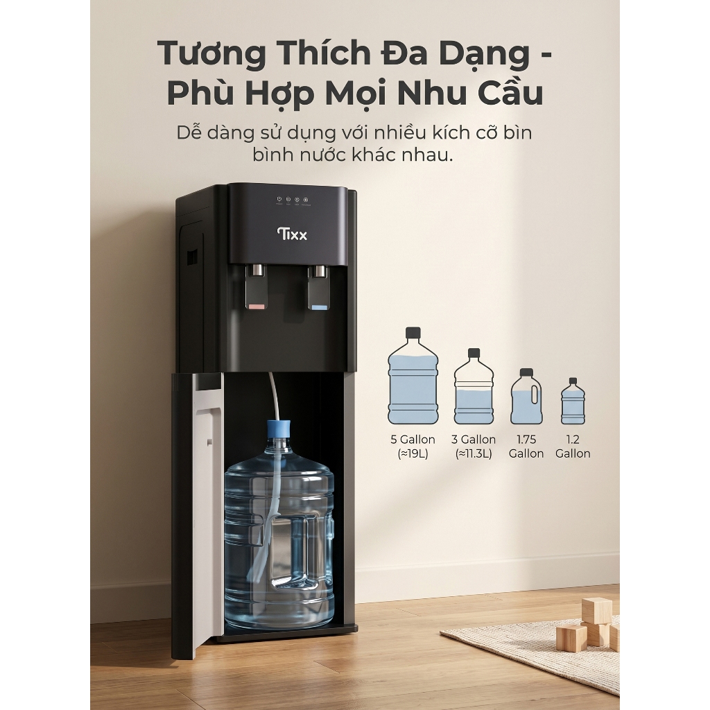 TIXX Cây nước nóng lạnh 500W Máy nước nóng lạnh Tiết kiệm điện