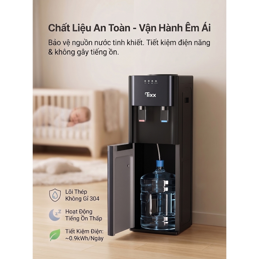 TIXX Cây nước nóng lạnh 500W Máy nước nóng lạnh Tiết kiệm điện