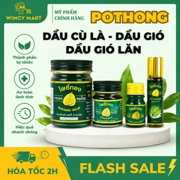 [Nội Địa Thái] Dầu Cù Là - Dầu Gió Lăn Lá Bồ Đề Pothong Giúp Xoa Bóp Giảm Nhức Mỏi - Wincy Mart