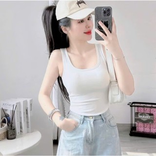 (Có Mút) Áo Ba Lỗ Nữ RUSY Áo Sát Nách Nữ Thun Gân Cao Cấp Co Giãn Ôm Eo Tôn Dáng Nhiều Màu 3L05