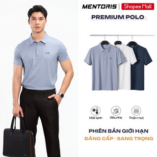Áo Polo Nam MENTORIS Cao Cấp, Vải Gân Nổi Texture, Form Regular Fit Lịch Lãm, Co Giãn Tốt MPL2604
