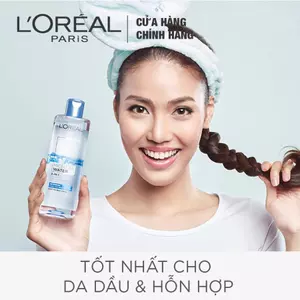 Nước Tẩy Trang L'Oreal Micellar Tươi Mát Cho Da Dầu, Hỗn Hợp Micellar Water 3-in-1 (Xanh nhạt) - 400ML