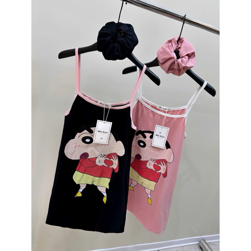 Váy 2 dây phối hình siu dễ thương
