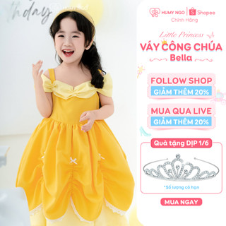 [QUÀ TẶNG 1/6] Đầm hoá thân công chúa Bella/DISNEY bé gái 2-8 tuổi - Váy bé mặc dự tiệc - thôi nôi HUMY NGO [V214]