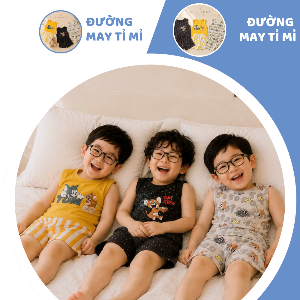[À ƠI SHOP] D61- set 3 bộ ba lỗ tom & jerry - a100.380