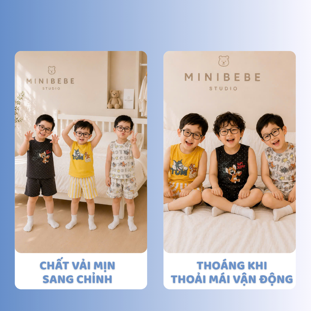 [À ƠI SHOP] D61- set 3 bộ ba lỗ tom & jerry - a100.380