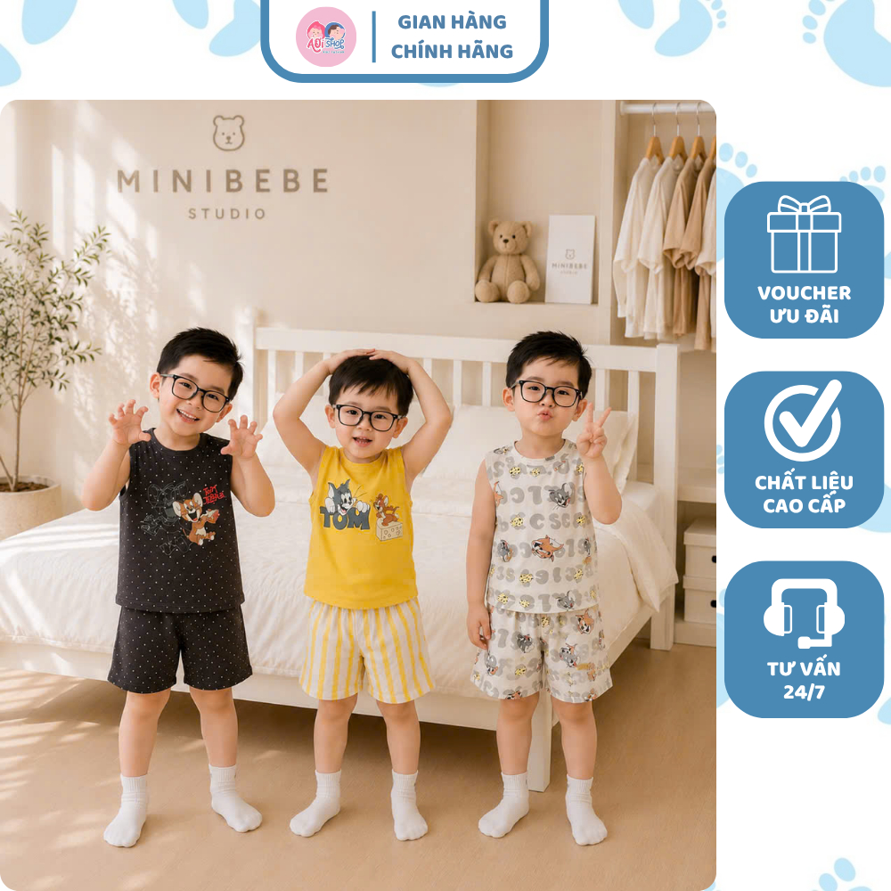[À ƠI SHOP] D61- set 3 bộ ba lỗ tom & jerry - a100.380