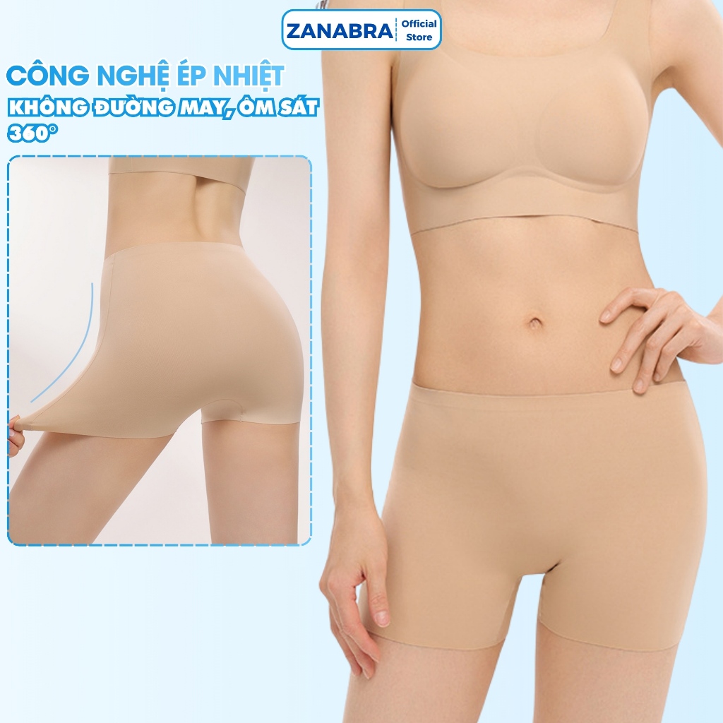 [HÀNG MỚI VỀ] Quần mặc trong váy đúc su không lộ viền, quần bảo hộ nữ đáy kháng khuẩn ZANABRA V6897