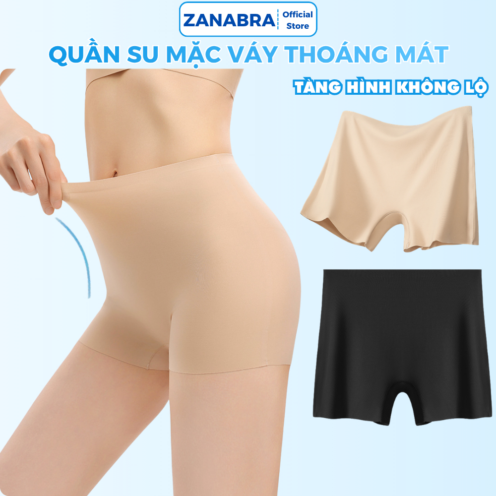 [HÀNG MỚI VỀ] Quần mặc trong váy đúc su không lộ viền, quần bảo hộ nữ đáy kháng khuẩn ZANABRA V6897