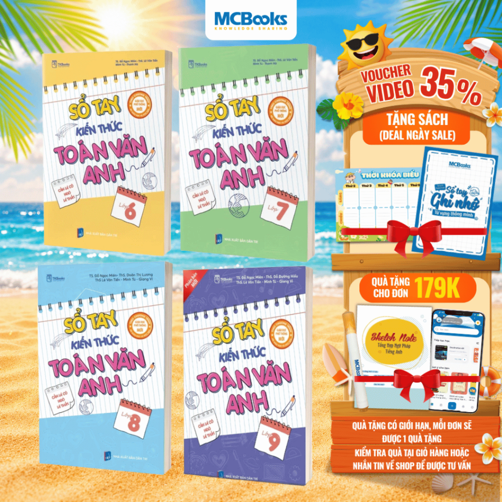 Sách - Combo Sổ tay kiến thức Toán - Văn - Anh THCS  (Dành cho cả 3 bộ sách: Kết nối, tri thức và cánh diều)