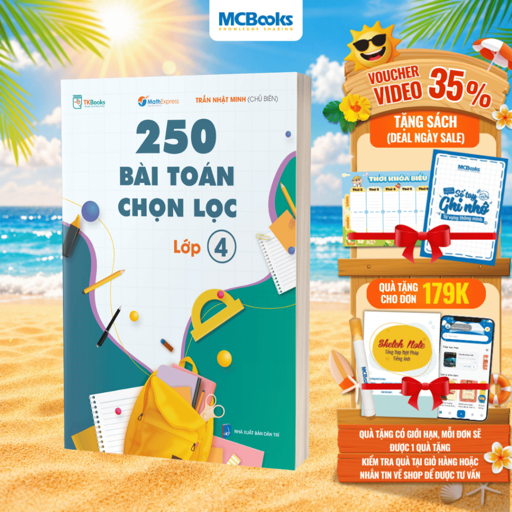 Sách - 250 Bài Toán Chọn Lọc Lớp 4