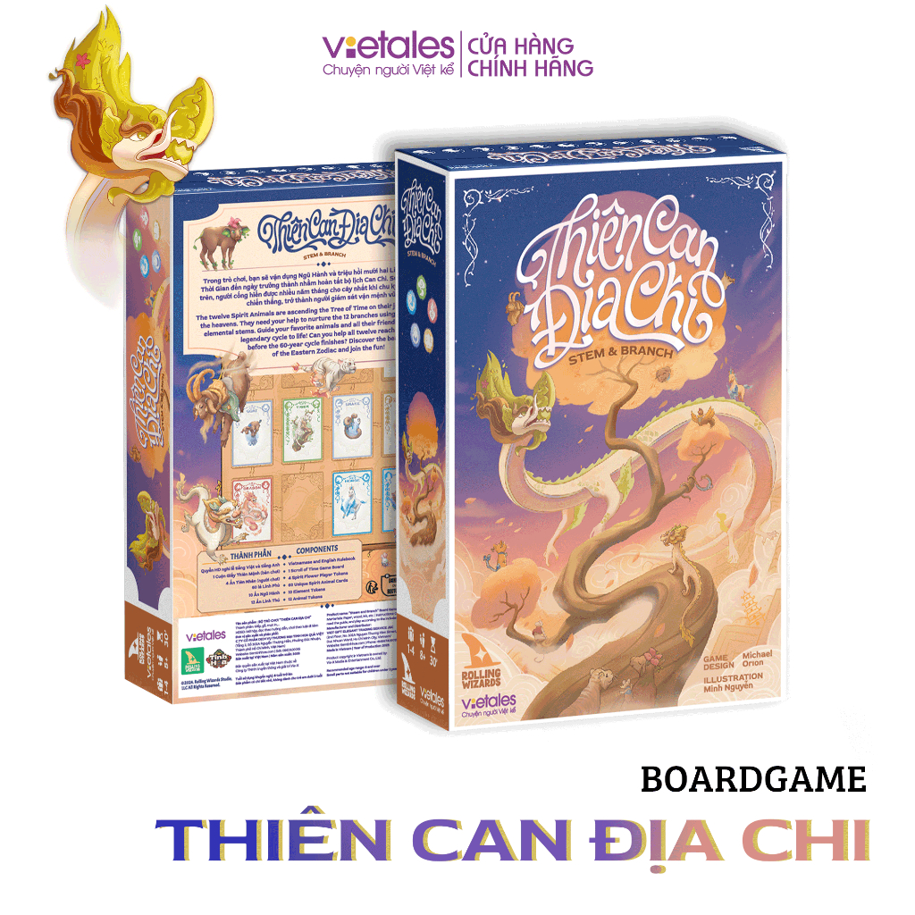 Thiên Can Địa Chi - Boardgame Trí Tuệ & Chiến Thuật 12 Con Giáp, Ngũ Hành - Gắn Kết Bạn Bè Và Gia Đình
