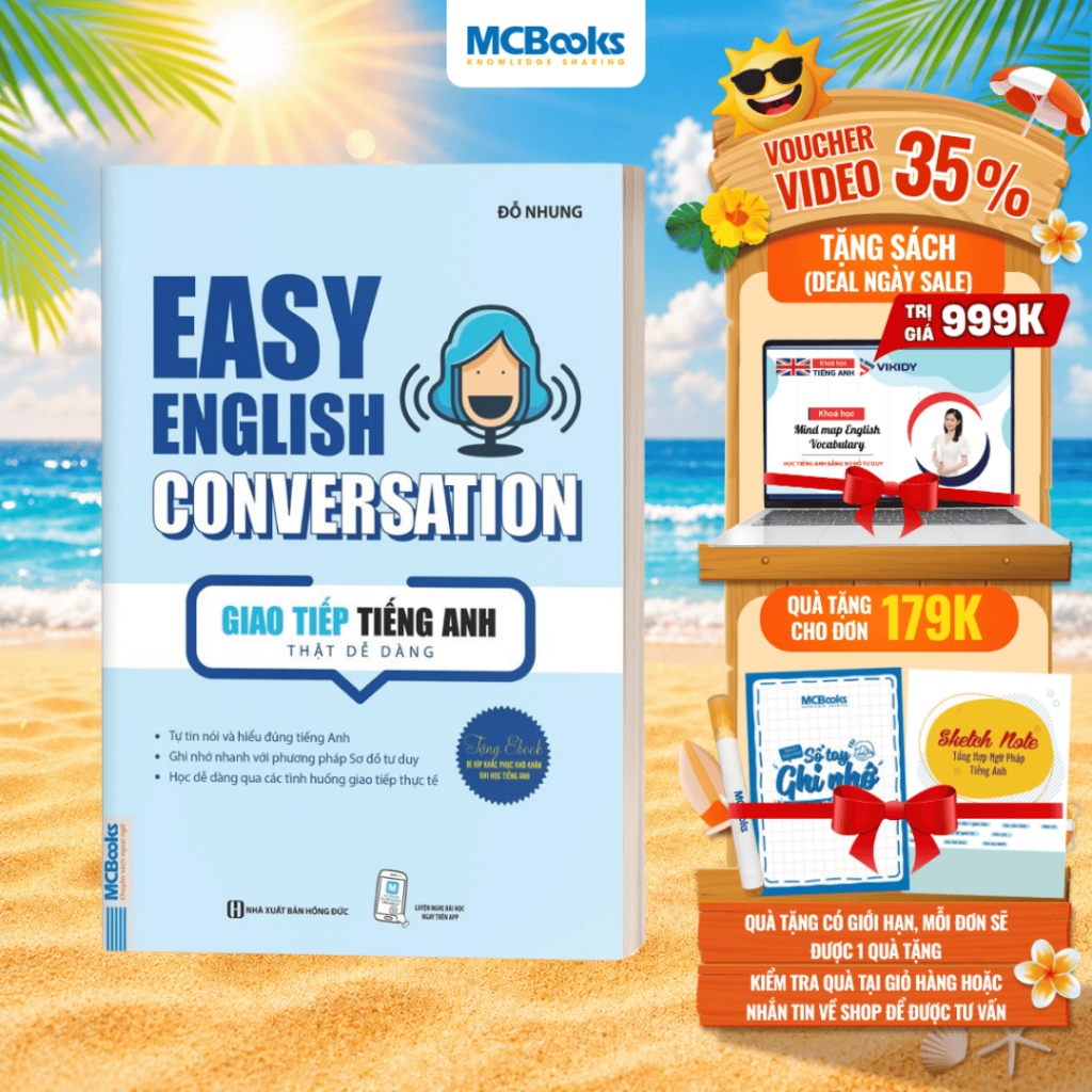 Sách - Easy English Conversation – Giao tiếp tiếng Anh thật dễ dàng - Học Kèm App Online