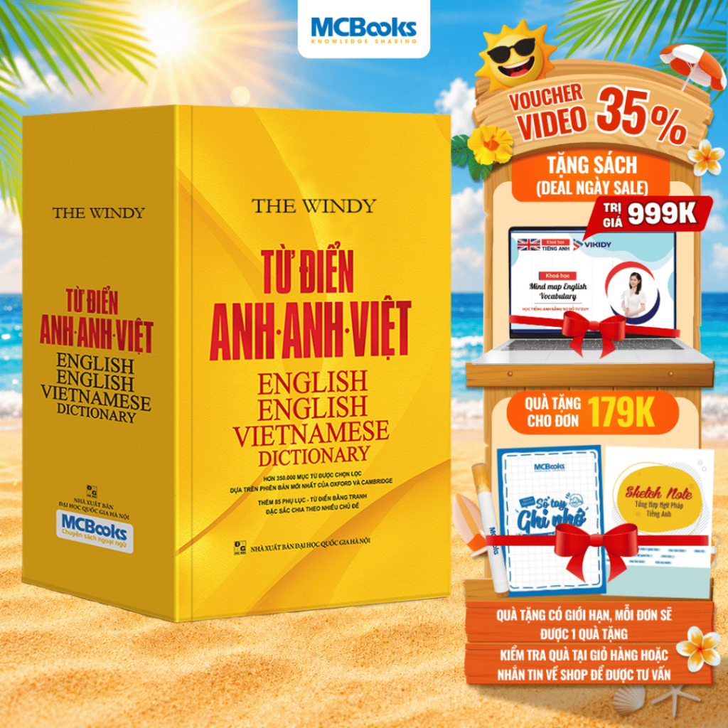 Sách - Từ điển Anh Anh Việt Bìa Cứng Nhiều Màu Giải Nghĩa Đầy Đủ MCBooks