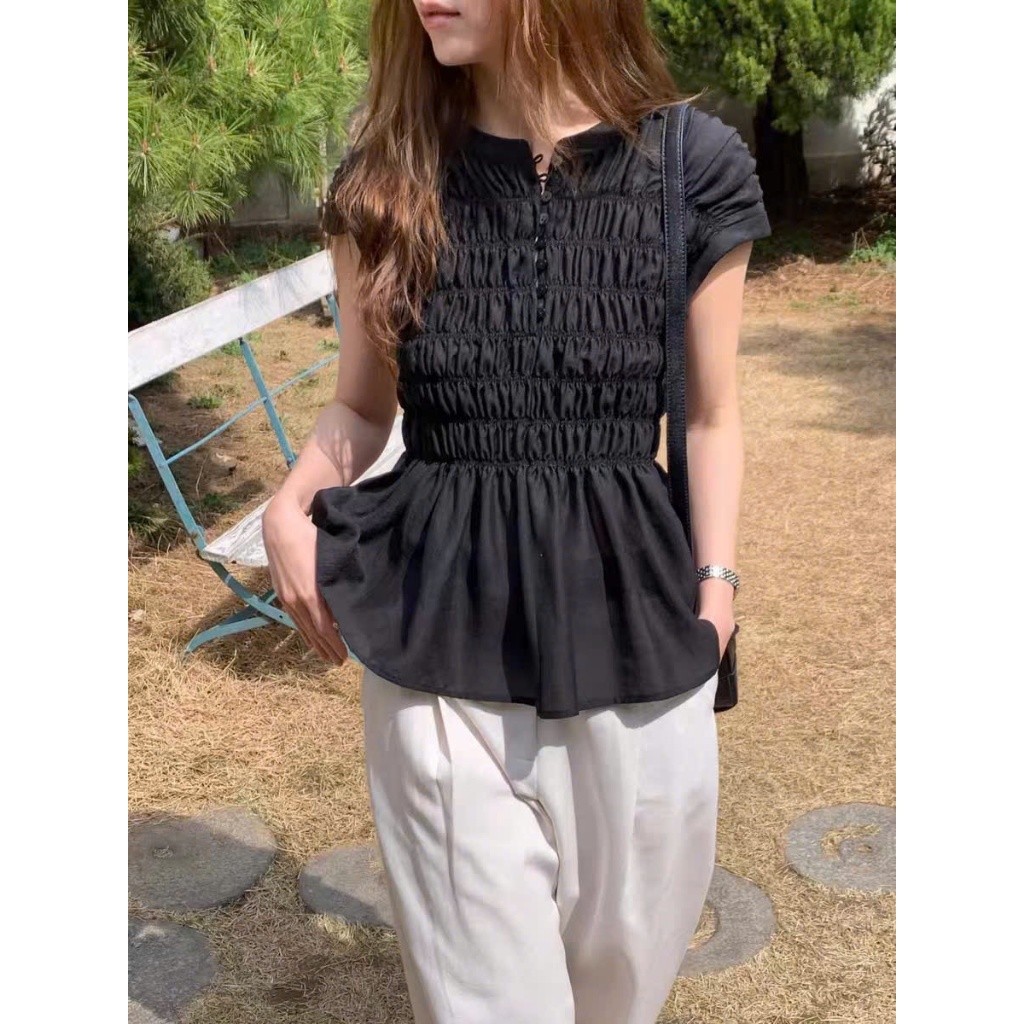 𝗔𝗺𝗮𝗻 𝗟𝗶𝗻𝗲𝗻 - Áo Linen tơ cổ tròn tay ngắn