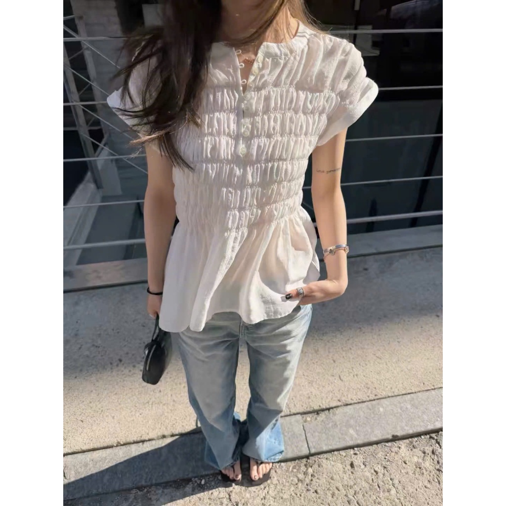 𝗔𝗺𝗮𝗻 𝗟𝗶𝗻𝗲𝗻 - Áo Linen tơ cổ tròn tay ngắn
