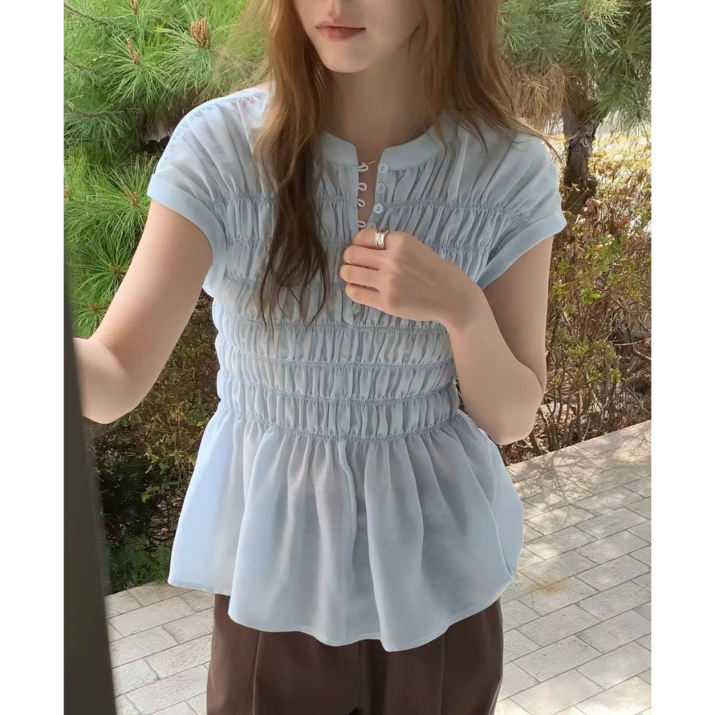 𝗔𝗺𝗮𝗻 𝗟𝗶𝗻𝗲𝗻 - Áo Linen tơ cổ tròn tay ngắn