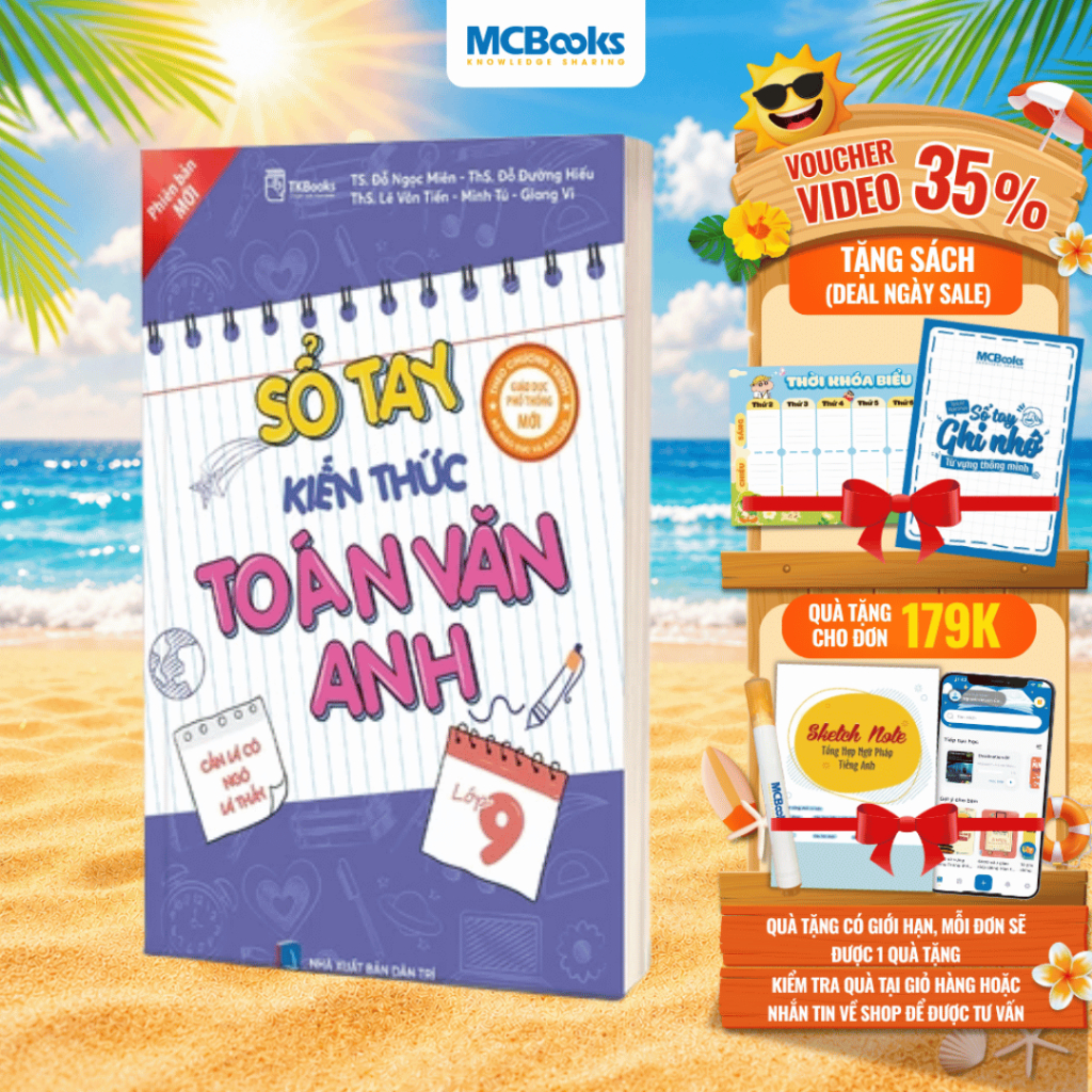 Sách - Sổ tay kiến thức Toán - Văn – Anh Lớp 9  (Dành cho cả 3 bộ sách: Kết nối, tri thức và cánh diều)