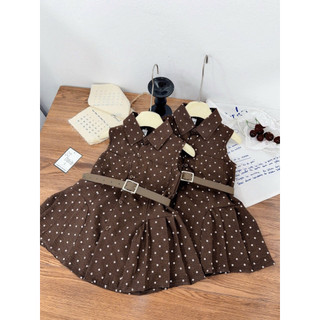 (EMXINH Baby Kids x TẶNG THẮT LƯNG) Váy Chấm Bi Mềm Cho Bé Gái 8-28kg V007