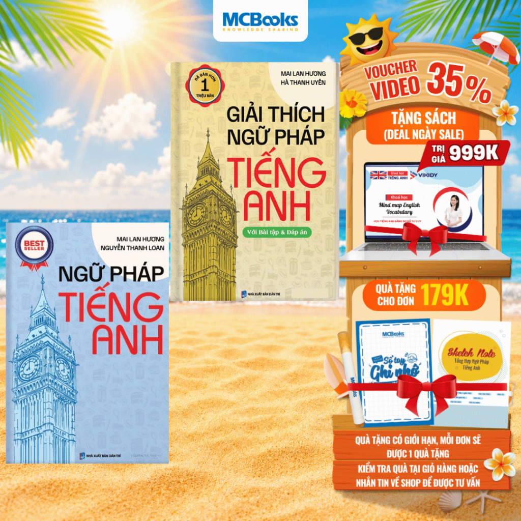 Sách - Combo Ngữ pháp tiếng anh, Giải thích ngữ pháp tiếng anh - Mai Lan Hương (Tái bản 2024)