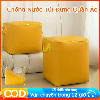 PE Giỏ Đựng Quần Áo Bằng Vải Chống Nước 180/300/400L Túi Đựng Dung Tích Lớn,Có Thể Gấp Gọn,Khóa Kéo Đôi Túi Đựng Chăn