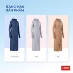 Áo khoác chống nắng nữ dáng dài có mũ xẻ tà thắt eo chống 97% tia UV CANIFA PS 6OT26S004 — ảnh 6