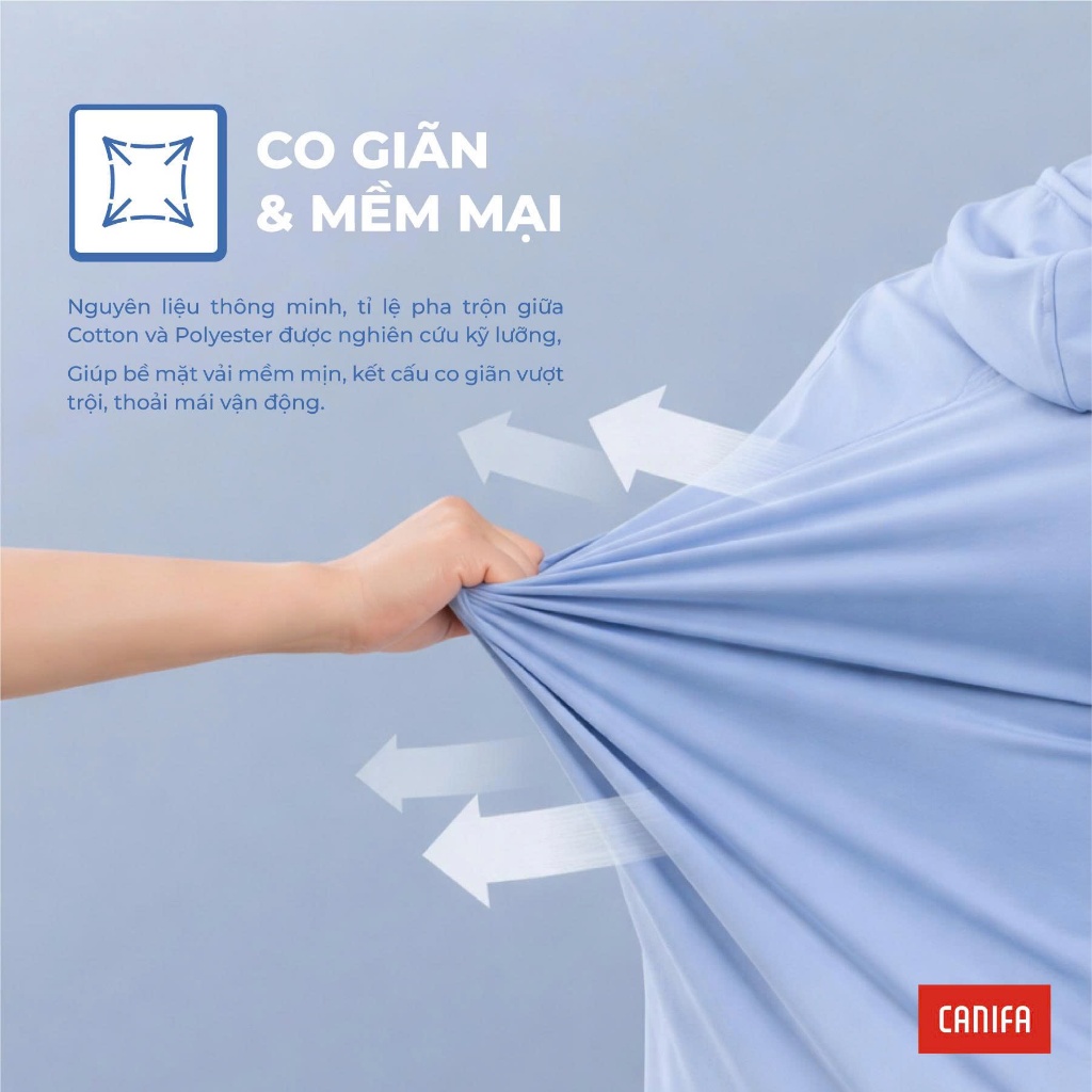 Áo chống nắng nữ dáng dài CANIFA mềm mát thoáng khí thấm hút có mũ xẻ tà thắt eo chống tia UV 6OT26S004