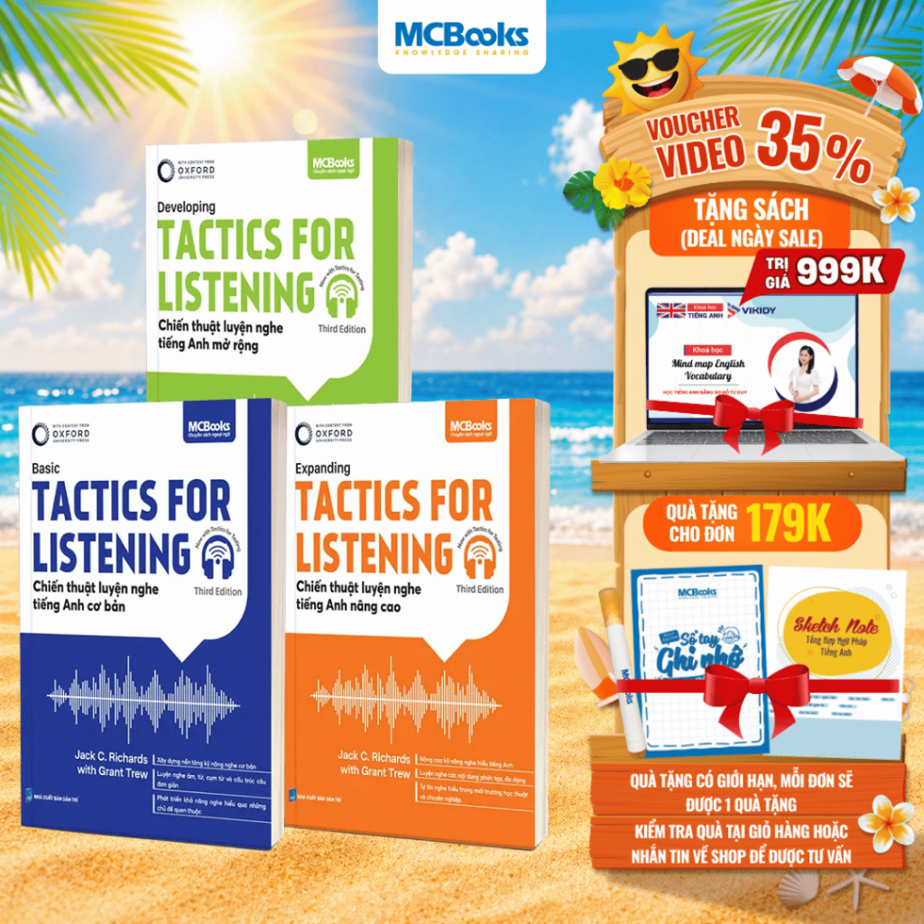 Sách - Combo Tactics For Listening – Chiến Thuật Luyện Nghe Tiếng Anh