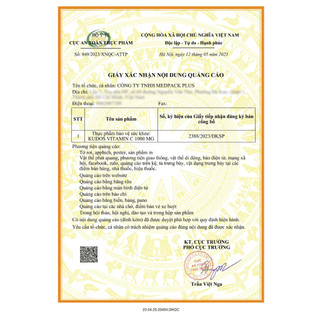 TPBVSK Viên sủi KUDOS VITAMIN C hương dưa hấu, bổ sung 1000MG vitamin C cho cơ thể (20 viên/tuýp)
